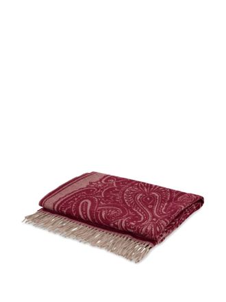 Etro Home Deken met paisley-jacquard (140 cm x 180 cm) - Rood