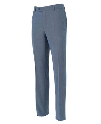 SAVILE ROW Mens Denim Navy Wool Blend Suit Trousers - Size 36W/32L