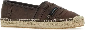 Dolce & Gabbana Mens Brown Denim Espadrilles Marrone Espadrillas