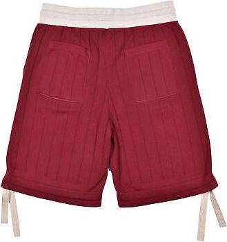 Brunello Cucinelli Ribbed Knit Bermuda Shorts - Burgundy