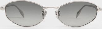 Charles & Keith Celestia Crystal-Accent Oval Sunglasses