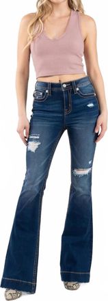 Miss Me High Rise Flare Jeans In Dark Wash