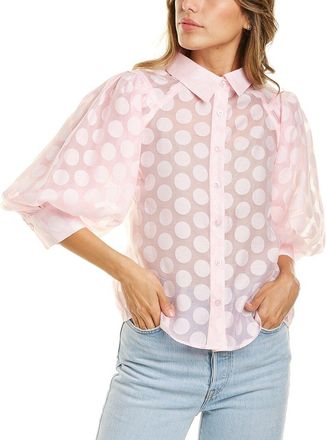 Gracia Sheer Dot Blouse