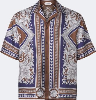 Versace Camisa Neoclassical Barocco de seda estampada