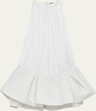 Loewe Flamenco Pleated Drop-Waist Mini Dress