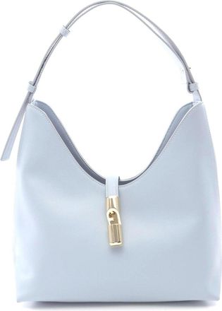 Furla Goccia Leather Shoulder Bag Blue