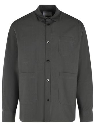 sacai Typewriter Green Cotton Shirt