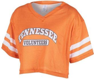 ZooZatZ Womens ZooZatz Tennessee Orange Tennessee Volunteers Mesh Cropped V-Neck T-Shirt at Nordstrom, Size X-Small