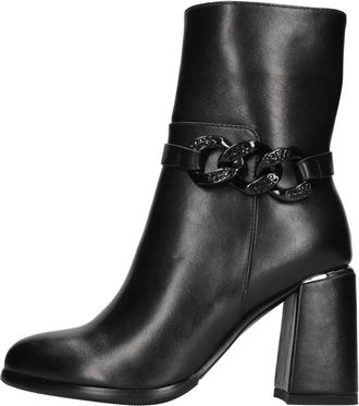 Ex&eacute; Hoge Hakken Laarzen - Dames - Laarzen met Hak - Zwart - 37 EU - Leer - Schoenen