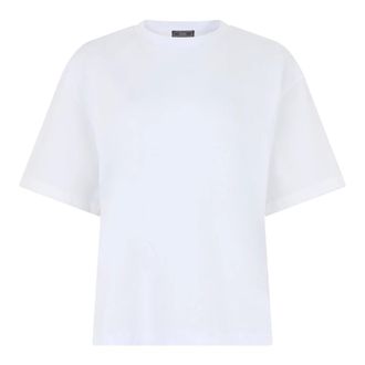 Herno T-Shirts, female, White, Size: S T-Shirt in Compact Jersey and Nylon Maestro