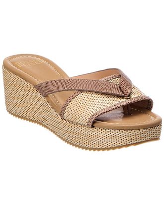 Donald J Pliner Sotira Raffia & Leather Sandal