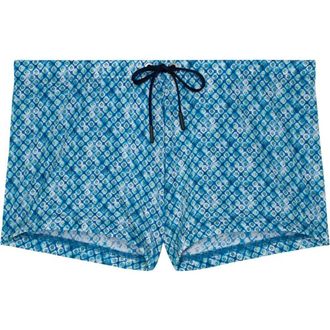 HOM Camaiore Swim Shorts in Blue Print at Nordstrom, Size Xx-Large