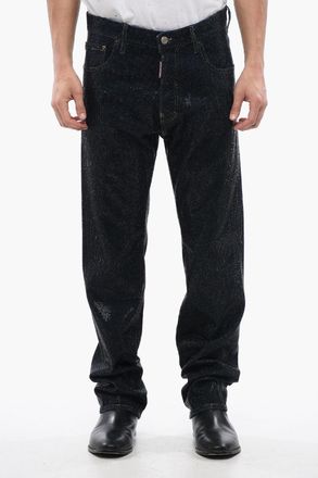 Dsquared2 Jeans Dark Washed 642 Con Strass Allover 20 cm Dsquared2