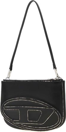 Diesel Womens Tracolla Shoulder Bag Black Leather