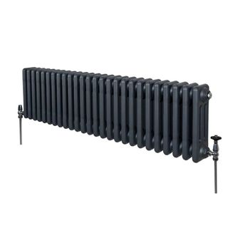 MonsterShop Traditional 3 Column Radiator - 300 x 1192mm - Anthracite Grey