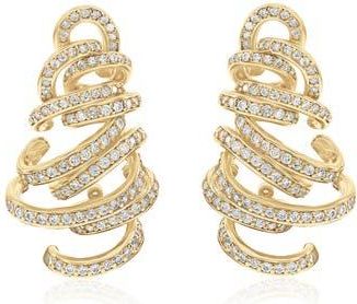 Suzy Levian Cubic Zirconia Spiral Drop Earrings in Yellow at Nordstrom Rack