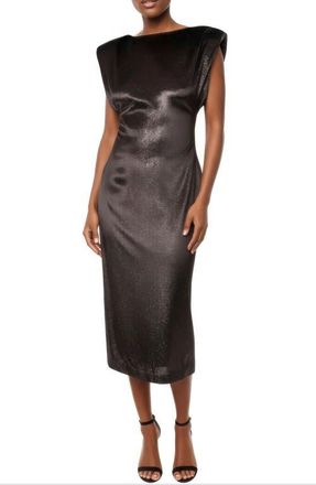 Area Stars Lurex Velvet Dress in Black at Nordstrom, Size X-Small