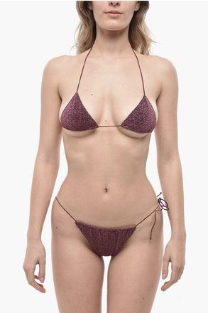 Os&eacute;ree High-Waist Lurex Triangle Bikini size L