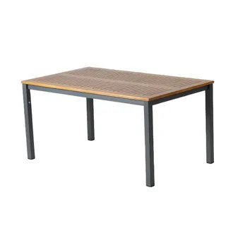 Concept Usine Mesa de 6 plazas de madera natural de eucalipto de 150 cm