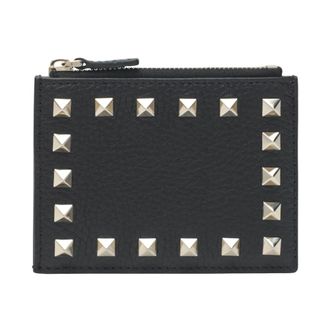 Valentino Garavani Wallets & Cardholders, female, Black, Size: ONE SIZE Rockstud Coin Purse Card Case