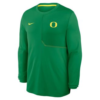 Nike Oregon Sideline Coach Nike Mens Dri-FIT College Long-Sleeve Top in Green | 03B1394TUON-GQK