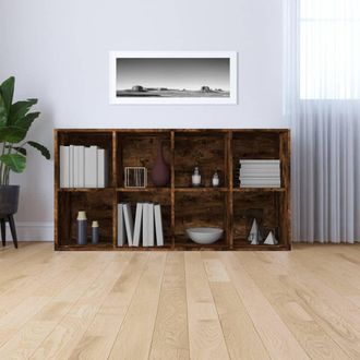 Berkfield Home Book Cabinet/Sideboard Smoked Oak 66x30x130 cm Engineered Wood in Brown | Size: 66 x 30 x 130 cm
