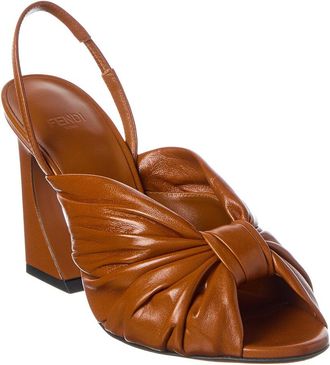 Fendi Fendi Arco Leather Slingback Sandal