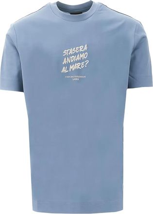Emporio Armani T-shirt con stampa - Blu