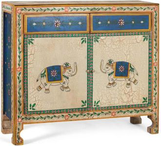 Giner&Colomer Aparador dos cajones en madera de mango multicolor