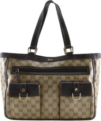 Gucci Pre-owned GG Crystal PVC Tote Bag - Dames - Vintage Shopper - Bruin - ONE Size - Vintage