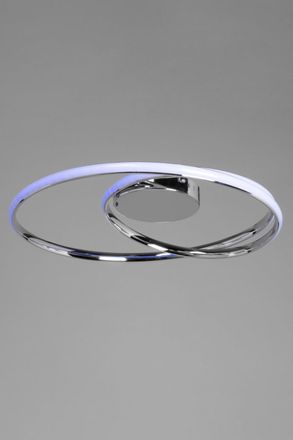 BHS Renzo Flush Colour Changing Ceiling Light in Silver