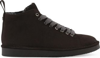 Panchic Donkerbruine Su&egrave;de Enkellaarsjes - Heren - Veterlaarzen - Bruin - 44 EU - Su&egrave;de - Schoenen