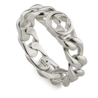 Gucci Interlocking Ring - Dames - Accessoires - Grijs - Maat: 54 MM