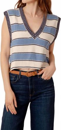 Elan Veronica Knit Vest In Blue