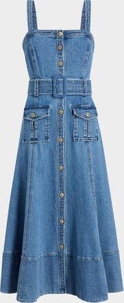 Cinq &agrave; Sept Vega Denim Midi Dress