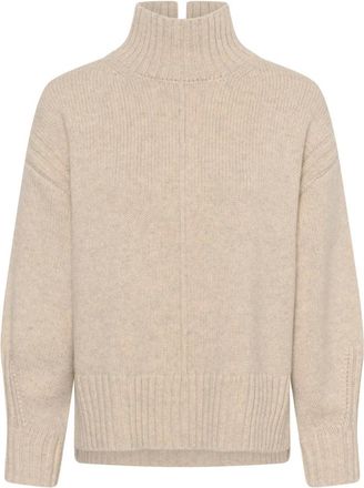 Soaked In Luxury SLMoline Pullover a collo alto - - Knitwear - Donna - Beige - XS