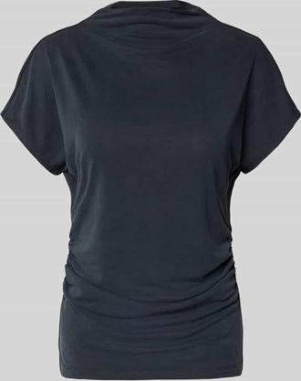 Jake*s T-Shirt aus Modal-Mix mit Raffungen in Black, Gr&ouml;&szlig;e XXL