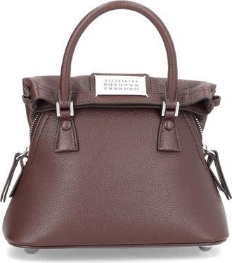 Maison Margiela Structured 5ac Classique Leather Trapezoidal Bag