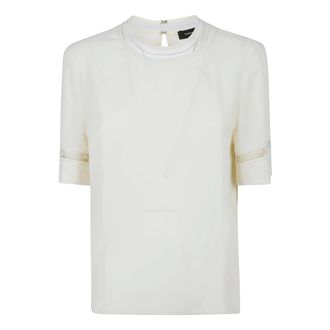 Fabiana Filippi T-Shirts, female, Yellow, Size: 2XS Short-sleeved Top