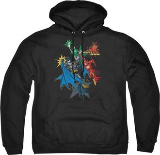 Gildan Justice League of America Action Stars Adult Pull Over Hoodie / Hooded Sweatshirt
