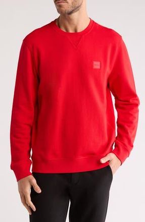 BOSS Westart Cotton Crewneck Sweatshirt in Bright Red at Nordstrom Rack, Size X-Large