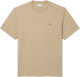 Lacoste Heren, Tops, Beige, Maat: M Katoen