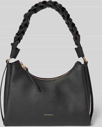 Coccinelle Handtasche mit Label-Detail Modell BOHEME GRANA DOUBLE HOBO in Black, Gr&ouml;&szlig;e 1