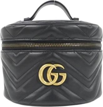 Gucci Pre-owned Backpacks, female, Black, Size: ONE SIZE Pre-owned GG Marmont Backpack
