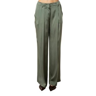 Semicouture Jasone Pantaloni Larghi - - Trousers - Donna - Verde - L