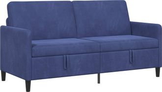 vidaXL Sof&aacute; Con Almacenamiento Azul Polic&iacute;a 172 X 78 X 87 Cm Poli&eacute;ster Vidaxl