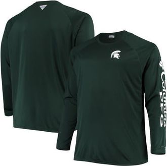 Columbia Mens Columbia Green Michigan State Spartans Big & Tall Terminal Tackle Omni-Shade Long Sleeve Raglan T-Shirt at Nordstrom, Size 2Xb