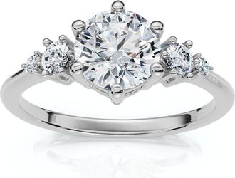 Pompeii3 1Ct Paraiba Diamond Engagement Ring 14k Gold or Platinum Lab Grown EF/VS