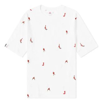 Nike Jordan Air Jordan Allover Jumpman T-Shirt Holiday-White DC9795-100