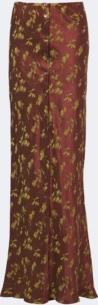 Dries Van Noten Falda larga de jacquard floral